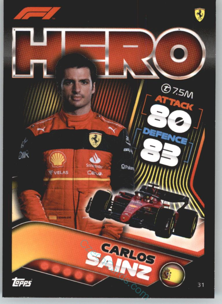 Carlos Sainz (Ferrari) 2022 Turbo Attax #31