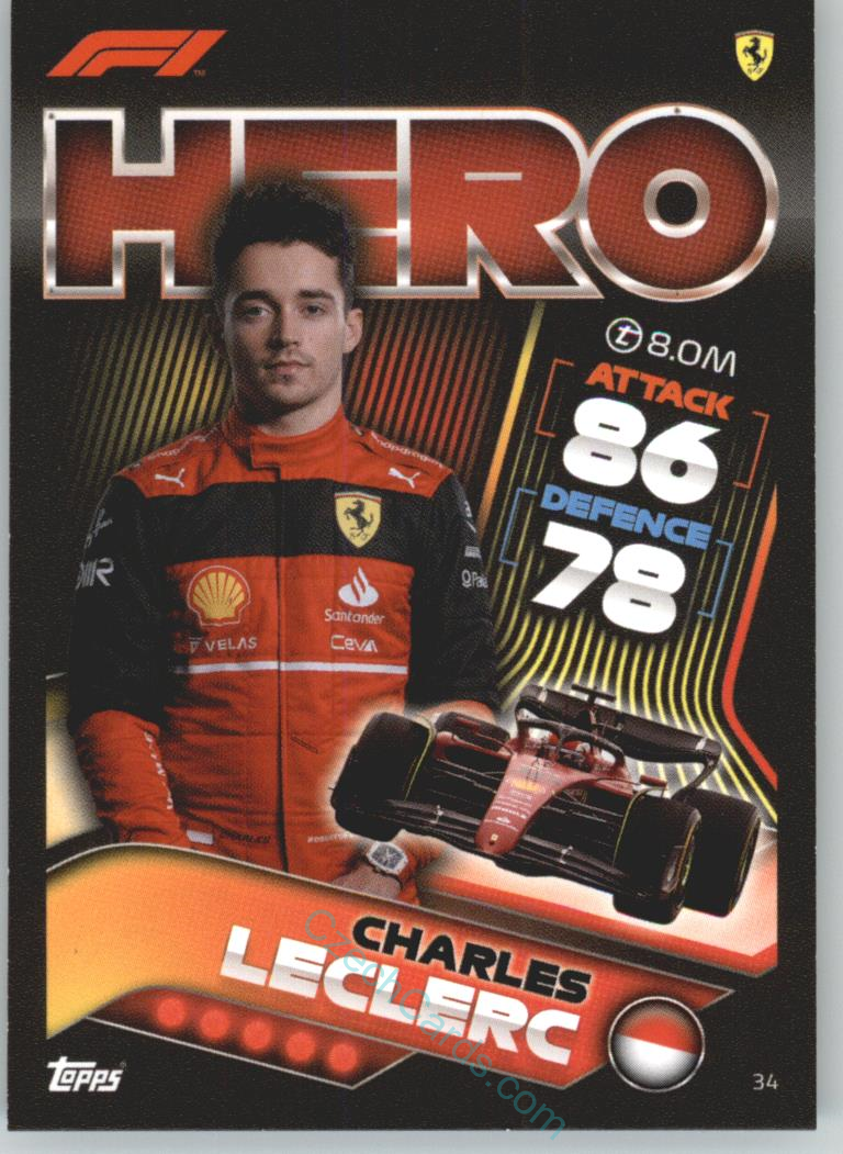 Charles Leclerc (Ferrari) 2022 Turbo Attax #34
