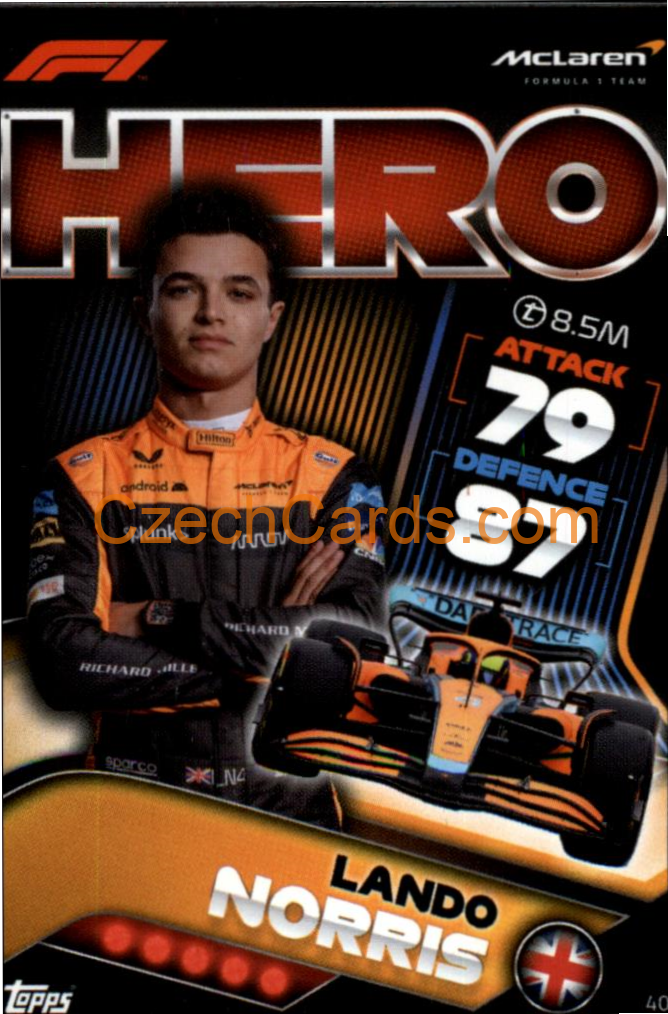 Lando Norris (McLaren) 2022 Turbo Attax #40