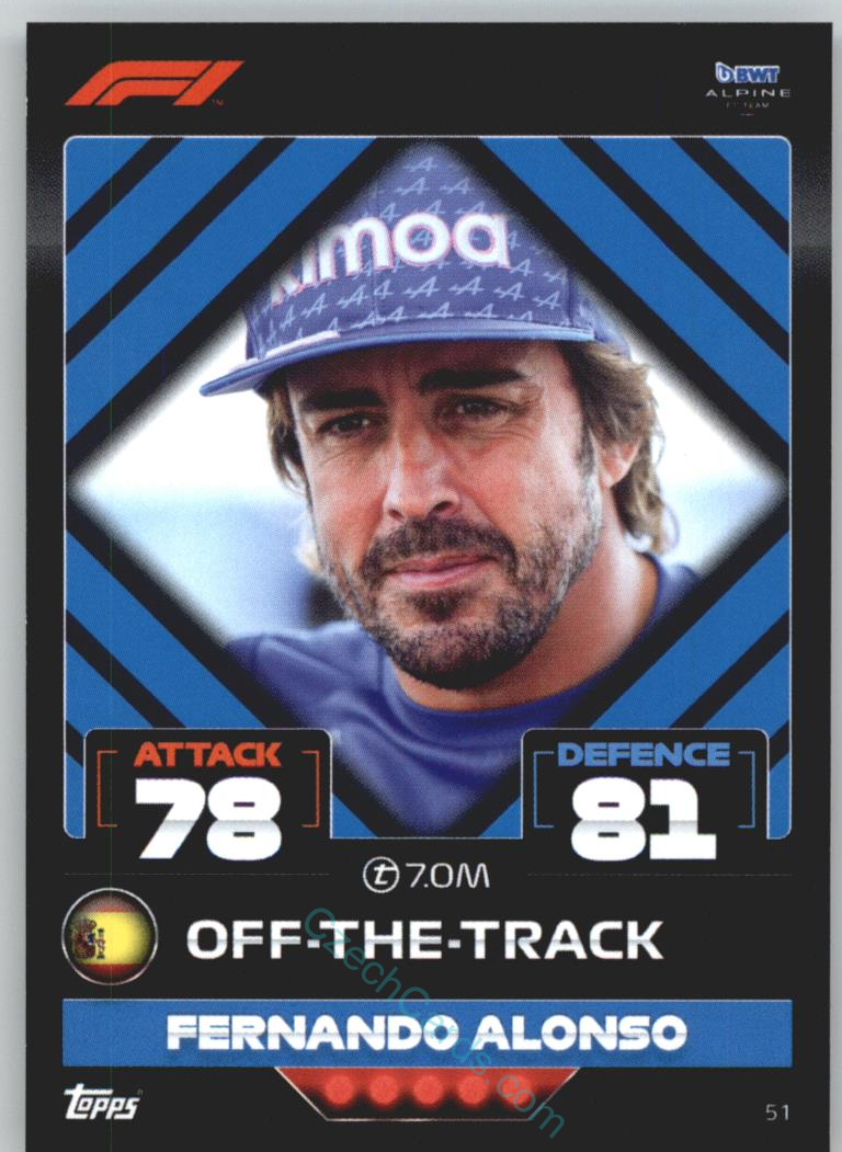 Fernando Alonso (Alpine) 2022 Turbo Attax #51