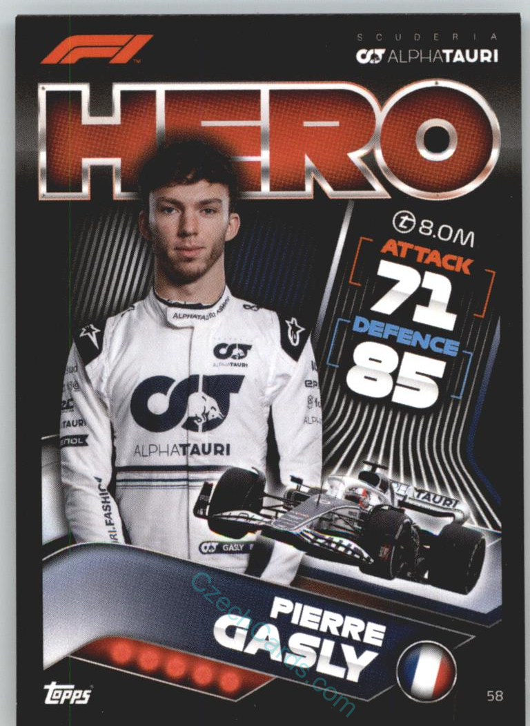 Pierre Gasly (Scuderia AlphaTauri) 2022 Turbo Attax #58