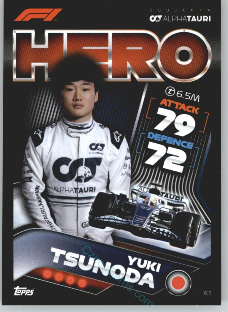 Yuki Tsunoda (Scuderia AlphaTauri) 2022 Turbo Attax #61