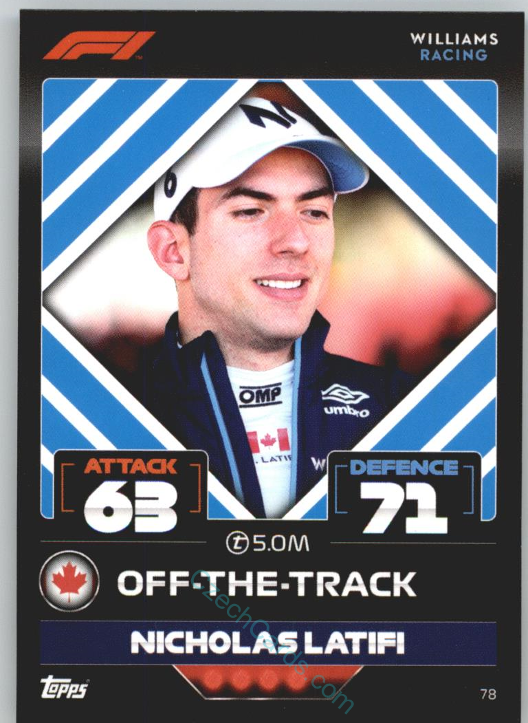Nicholas Latifi (Williams) 2022 Turbo Attax #78