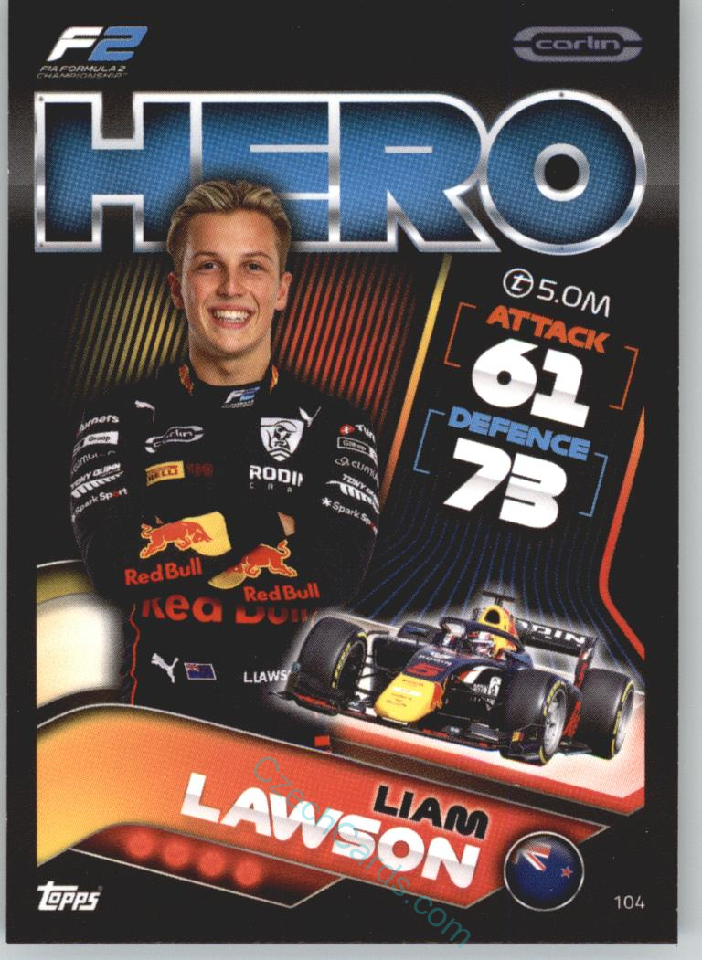Liam Lawson (Carlin) 2022 Turbo Attax #104