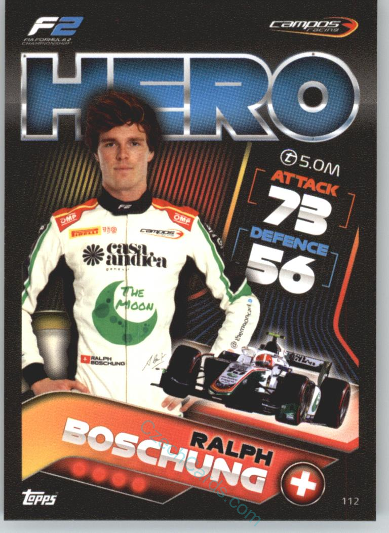 Ralph Boschung (Campos Racing) 2022 Turbo Attax #112