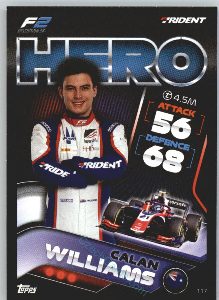 Calan Williams (Trident) 2022 Turbo Attax #117