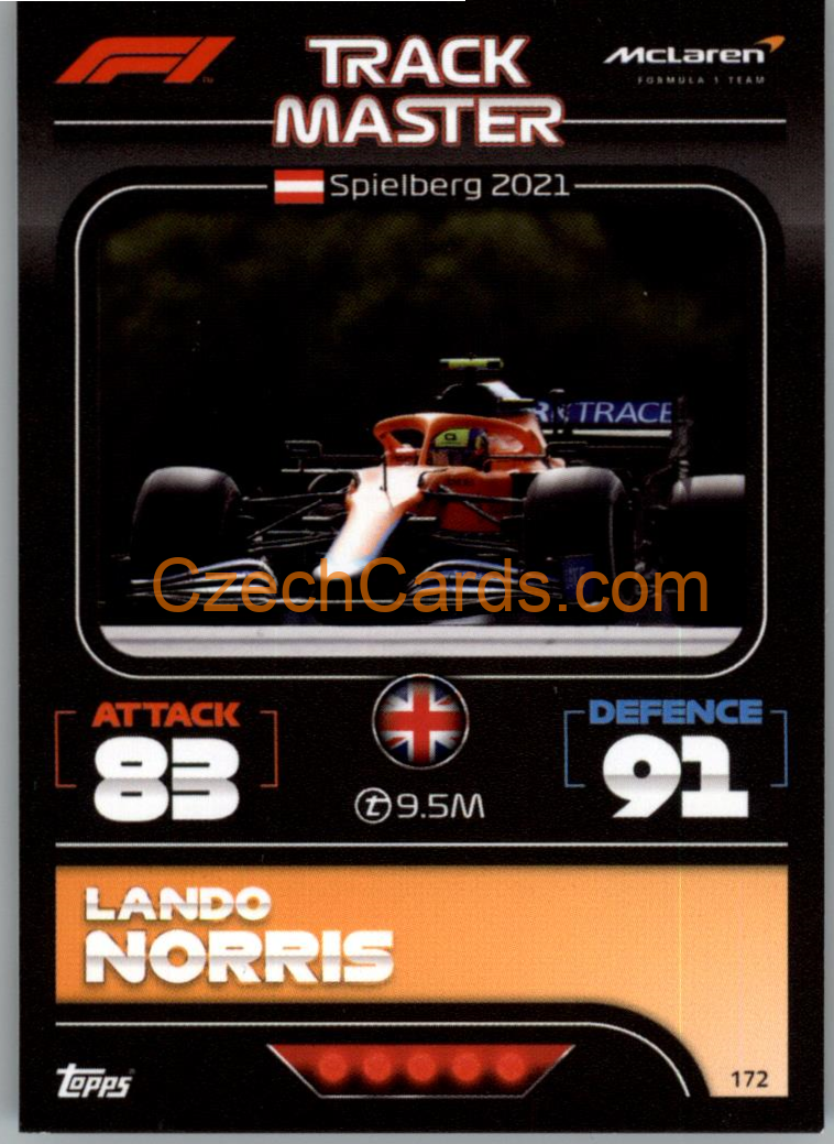 Lando Norris (McLaren) 2022 Turbo Attax #172