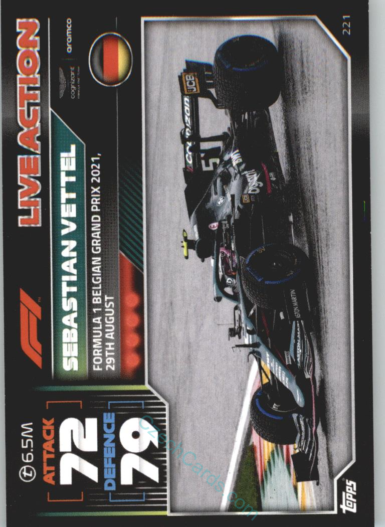 Sebastian Vettel (Aston Martin) 2022 Turbo Attax #221