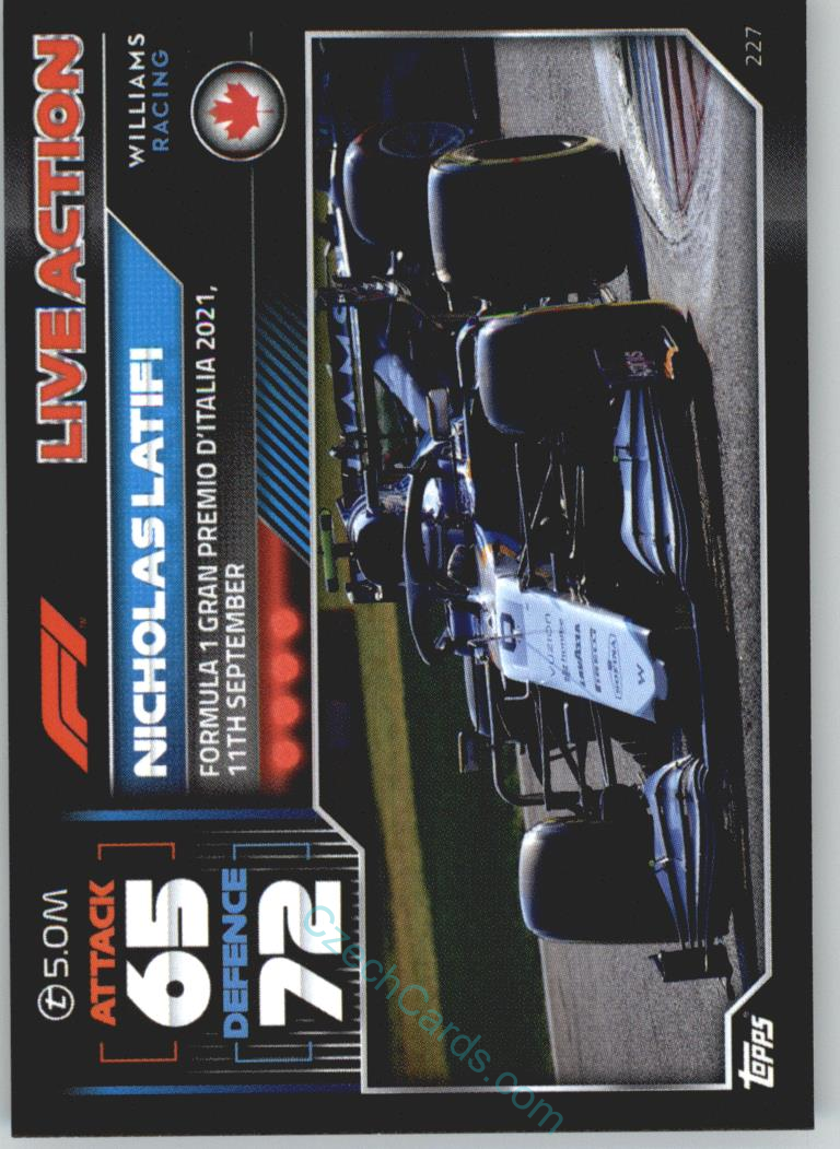 Nicholas Latifi (Williams) 2022 Turbo Attax #227