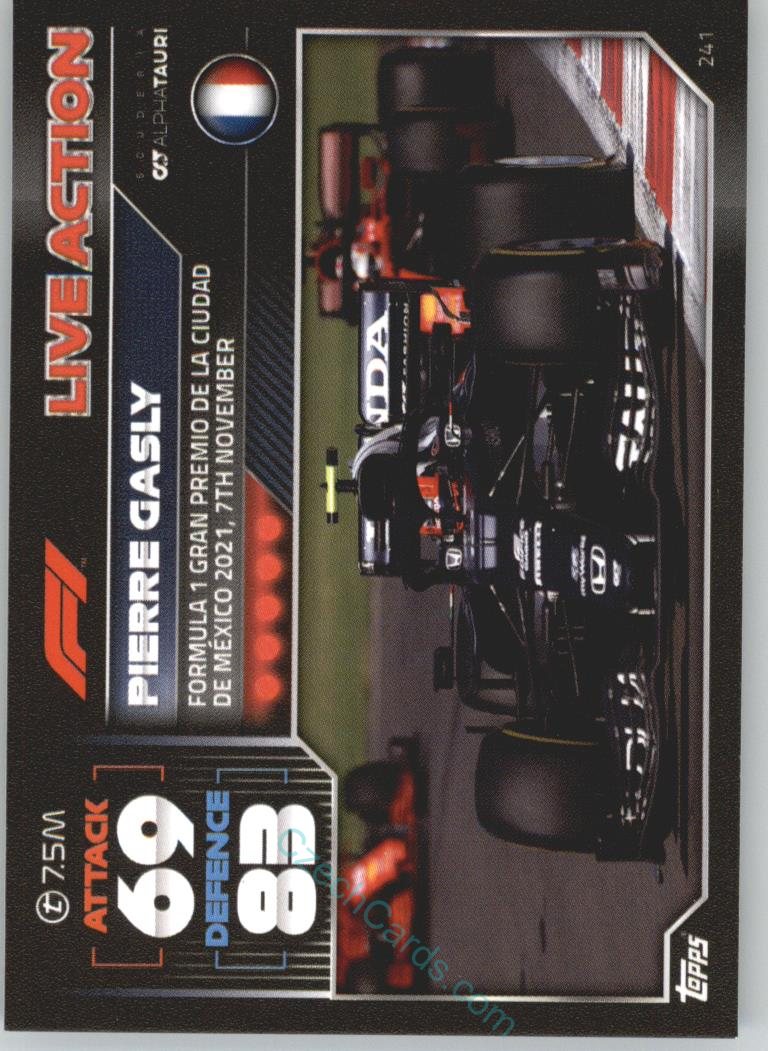 Pierre Gasly (Scuderia AlphaTauri) 2022 Turbo Attax #241