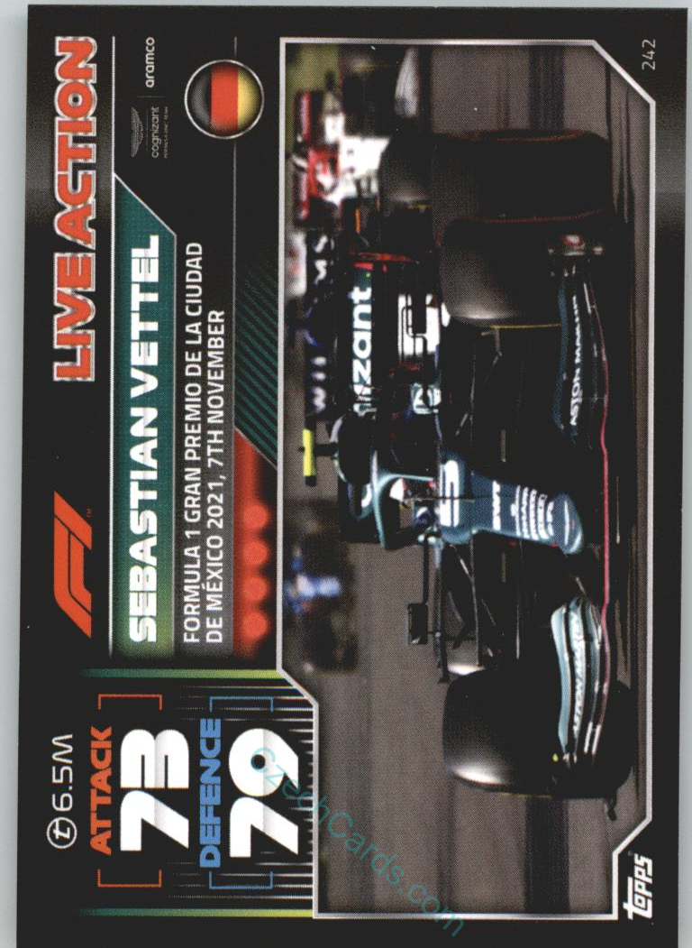 Sebastian Vettel (Aston Martin) 2022 Turbo Attax #242