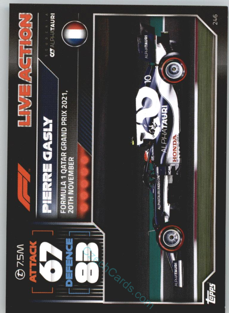 Pierre Gasly (Scuderia AlphaTauri) 2022 Turbo Attax #246