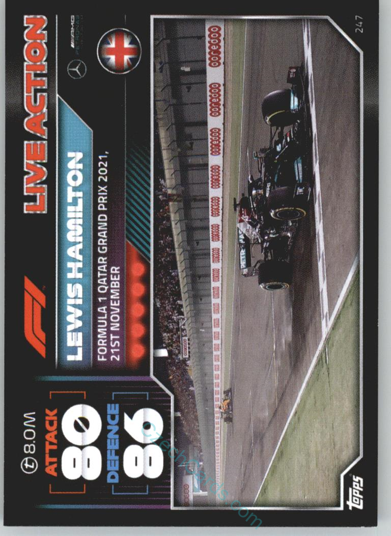 Lewis Hamilton (Mercedes-AMG) 2022 Turbo Attax #247