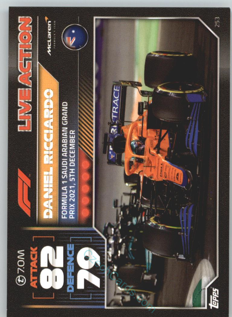 Daniel Ricciardo (McLaren) 2022 Turbo Attax #253