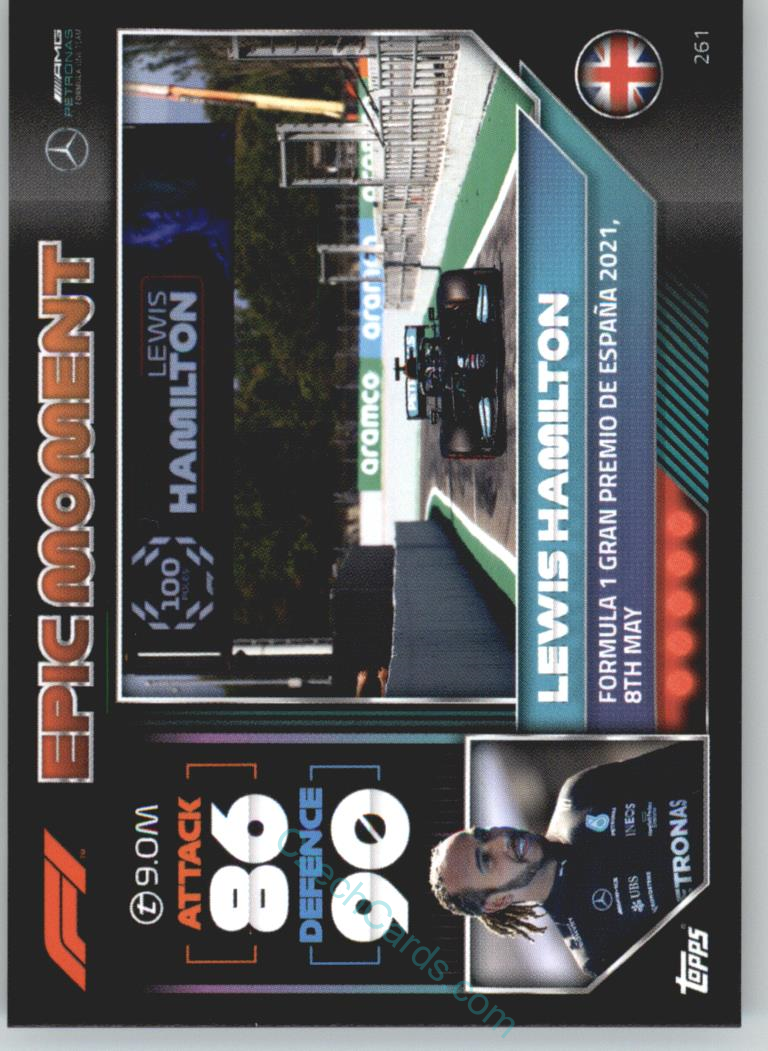 Lewis Hamilton (Mercedes-AMG) 2022 Turbo Attax #261