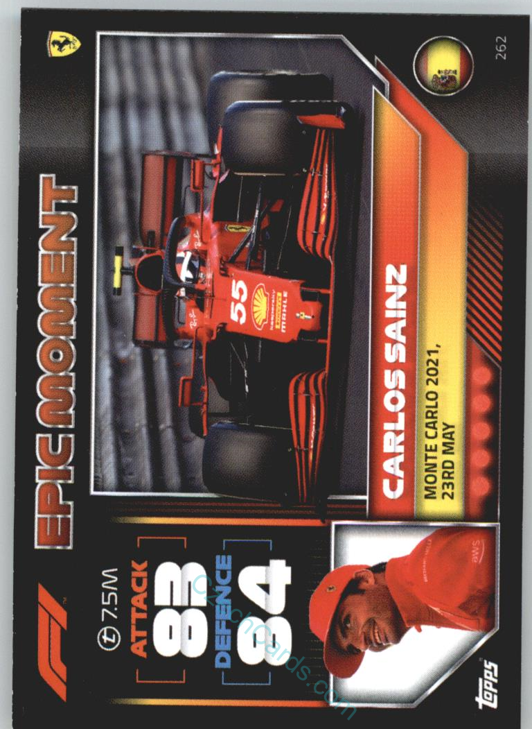 Carlos Sainz (Ferrari) 2022 Turbo Attax #262