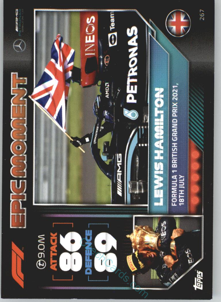 Lewis Hamilton (Mercedes-AMG) 2022 Turbo Attax #267