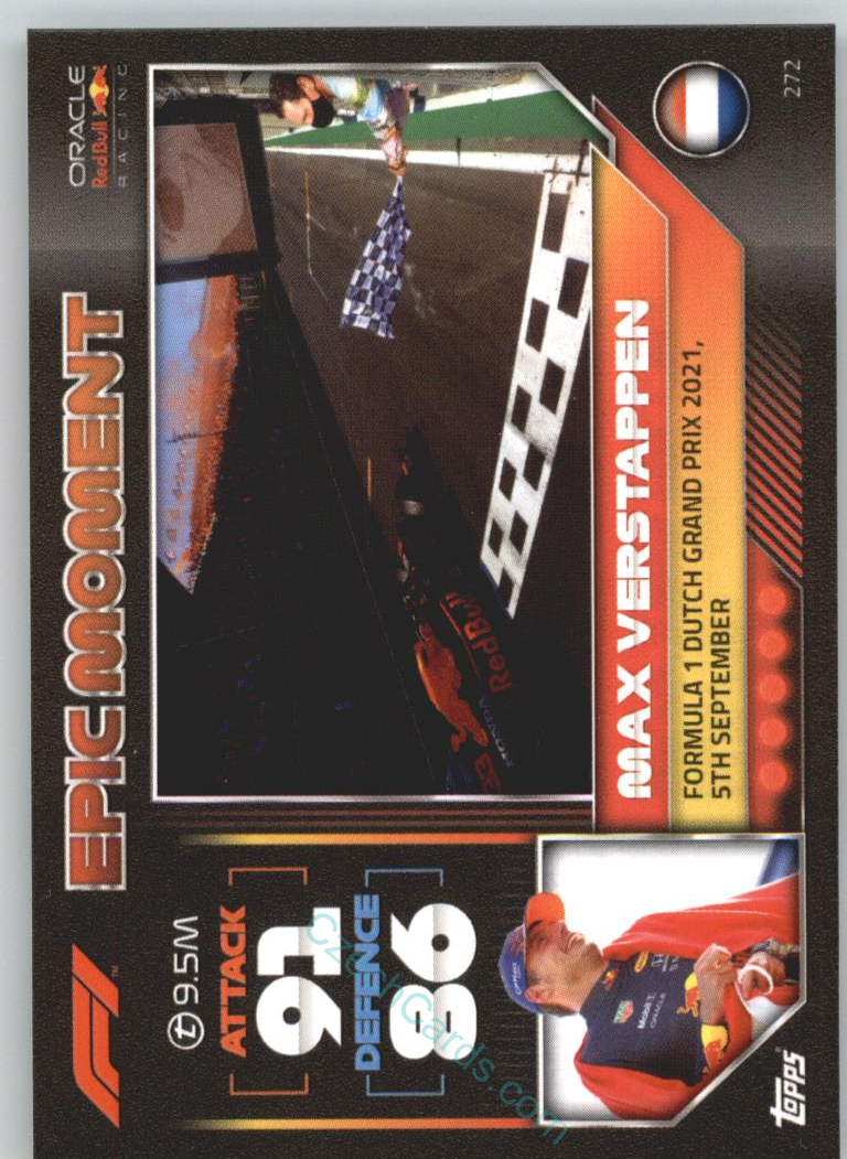 Max Verstappen (Red Bull Racing) 2022 Turbo Attax #272