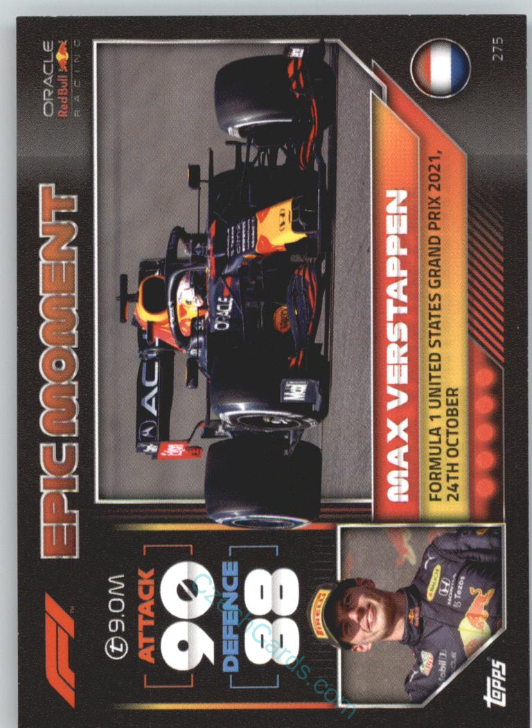 Max Verstappen (Red Bull Racing) 2022 Turbo Attax #275