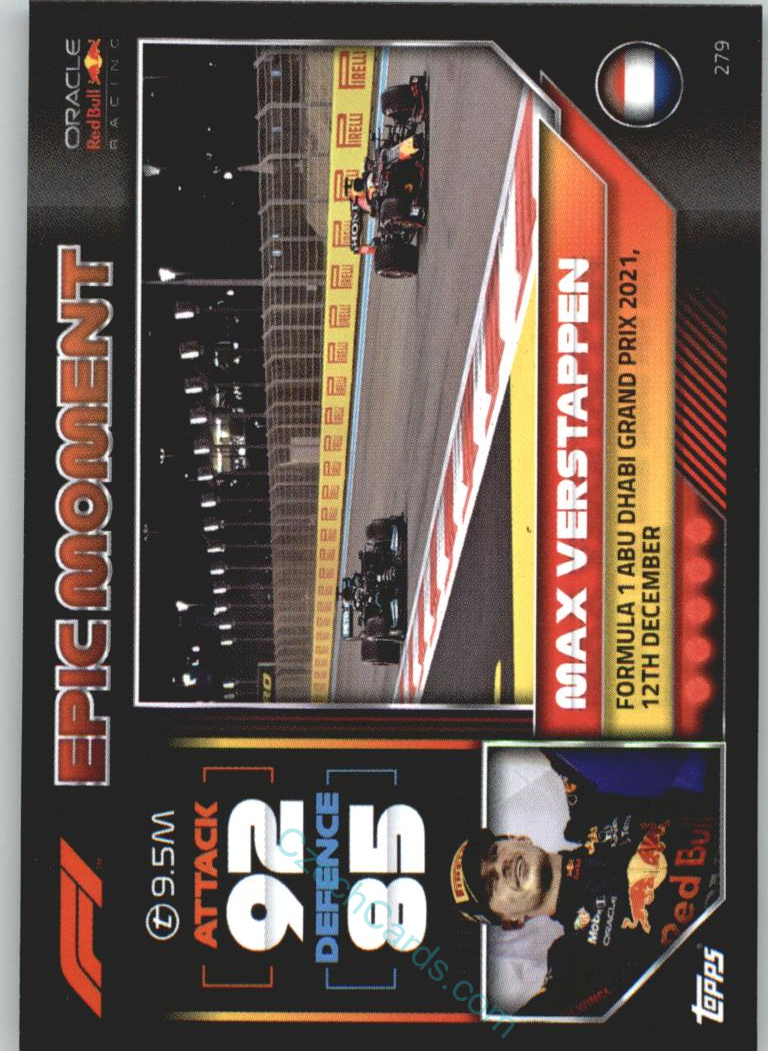 Max Verstappen (Red Bull Racing) 2022 Turbo Attax #279
