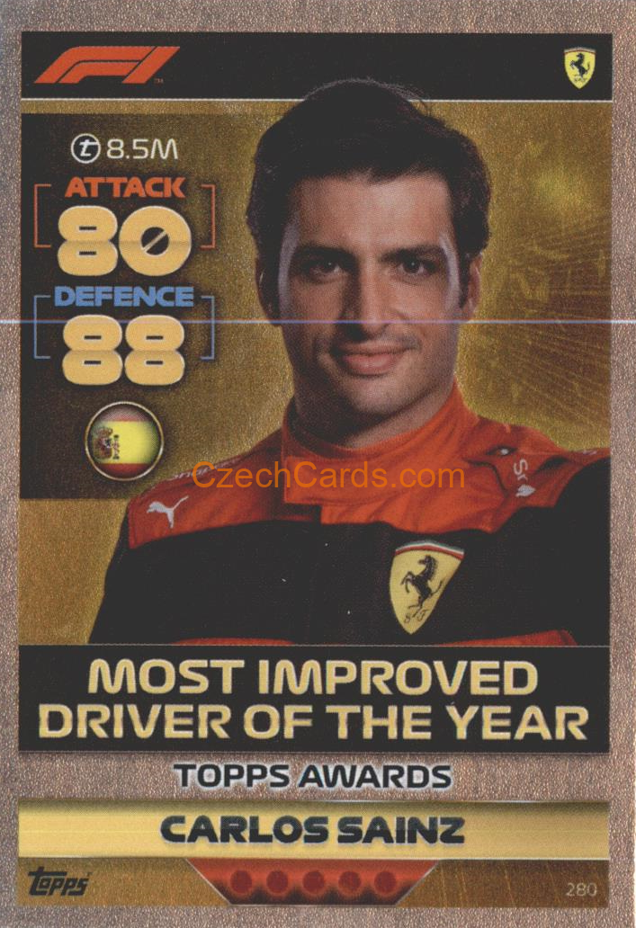 Carlos Sainz (Ferrari) 2022 Turbo Attax #280