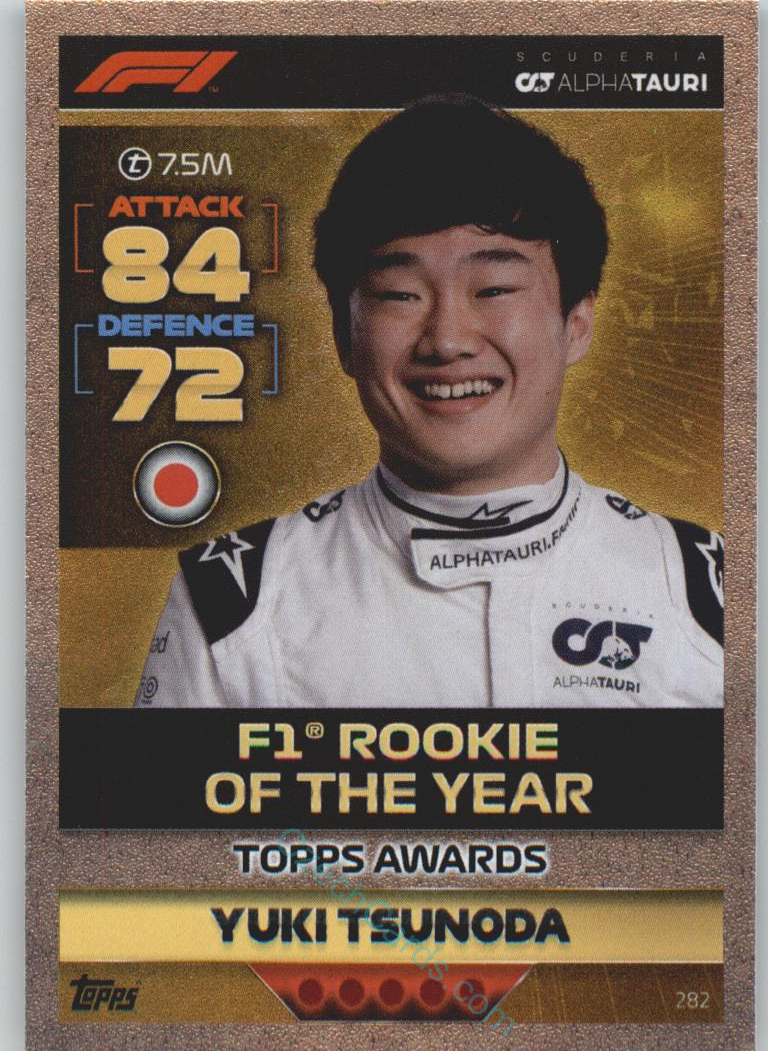 Yuki Tsunoda (Scuderia AlphaTauri) 2022 Turbo Attax #282
