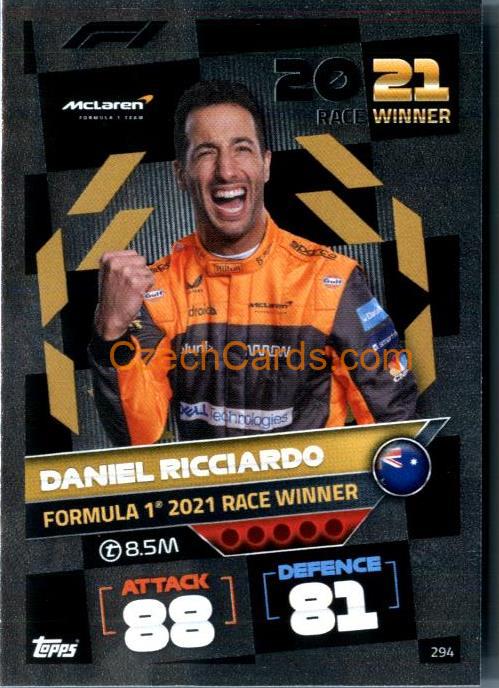 Daniel Ricciardo (McLaren) 2022 Turbo Attax #294