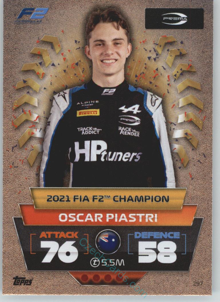 Oscar Piastri (PREMA Racing) 2022 Turbo Attax #297