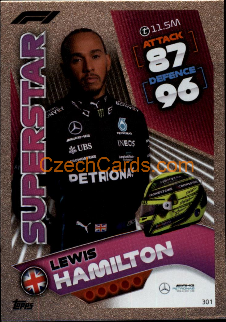 Lewis Hamilton (Mercedes-AMG) 2022 Turbo Attax #301