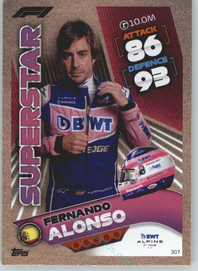 Fernando Alonso (Alpine) 2022 Turbo Attax #307