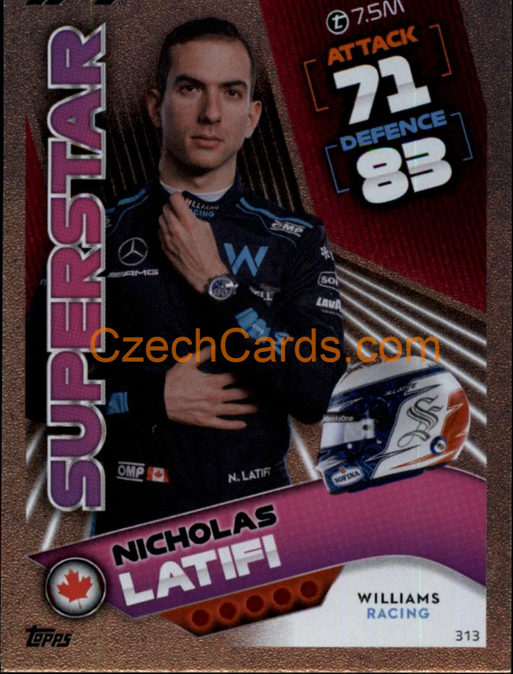Nicholas Latifi (Williams) 2022 Turbo Attax #313