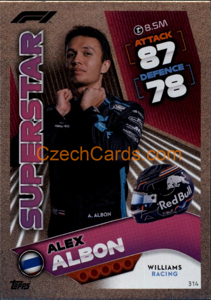 Alex Albon (Williams) 2022 Turbo Attax #314