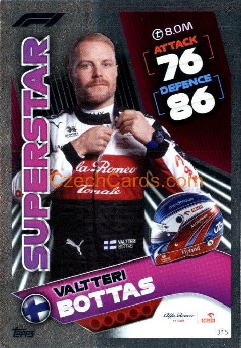 Valtteri Bottas (Alfa Romeo) 2022 Turbo Attax #315
