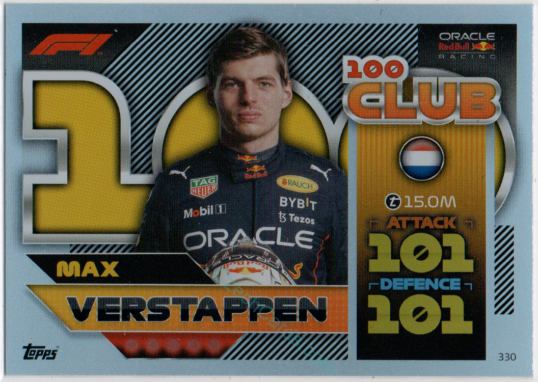 Max Verstappen (Red Bull Racing) 2022 Turbo Attax #330